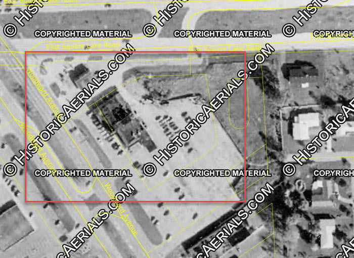 Teds Drive-In (Teds Trailer) - 1973 Aerial Photo (newer photo)